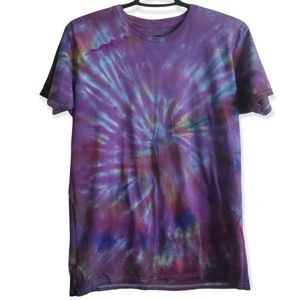 Gildan Unisex L Multicolor Tie Dye Short Sleeve Crewneck T-Shirt